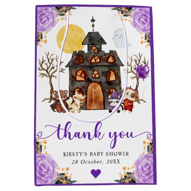 Bebisdusch för vattenfärg Bus eller godis Hallowee (Framsidan)