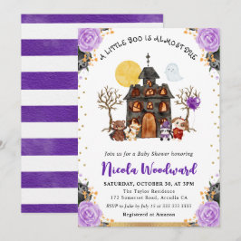 Bebisdusch för vattenfärg Bus eller godis Hallowee Inbjudningar