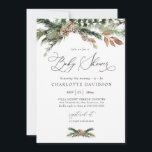 Bebisdusch för vattenfärg Gräs Winter Greenery Rus Inbjudningar<br><div class="desc">Inbjudan till vattenfärgen Gräs Winter Greenery Rustic Baby ShowerDen här vattenfärgsbabyduschen inbjudan har vintern grön med tallar. Det är perfekt för bergsdjur,  rustik,  vinter,  bakgård,  lador,  grönt,  naturliga,  helgdag,  babyduschar.
Du kan redigera/anpassa hela mallen.
I fodral behöver du ett justeringsmeddelande:)</div>