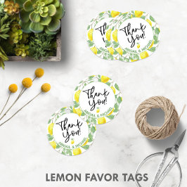 Bebisdusch för vattenfärgen Lemon Träd 🍋 Gender-N Gåvor Etiketter