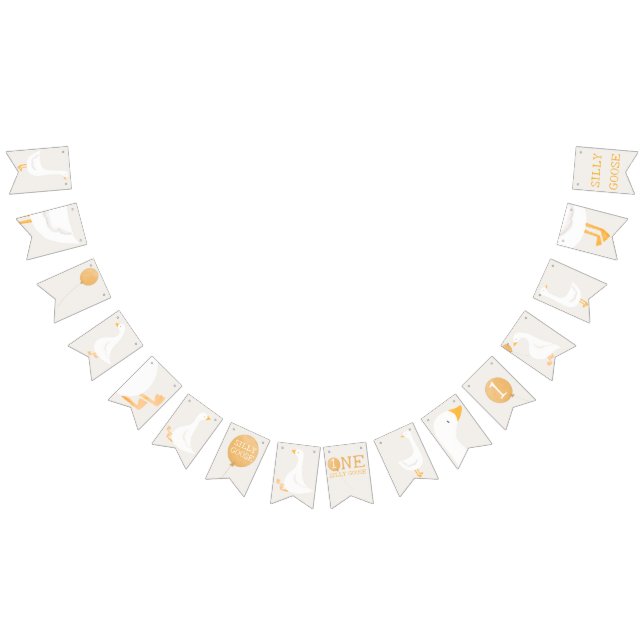 Bebisdusch för Watercolor Goose Wildblomma Twillin Vimplar (Alla)