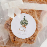 Bebisdusch för Winter Julgran Runt Klistermärke<br><div class="desc">Vinter Julgran Baby Shower Classic Round Sticker. Matchande artiklar tillgängliga.</div>