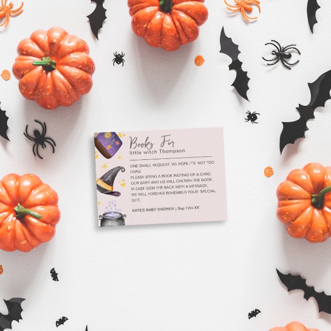 Bebisdusch för Witch Halloween Girl Bok-begäran Tilläggskort (Skapare uppladdad)