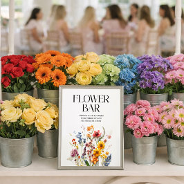 Bebisdusch i påfyllnad av Wildblommor Flower Pub-t Poster