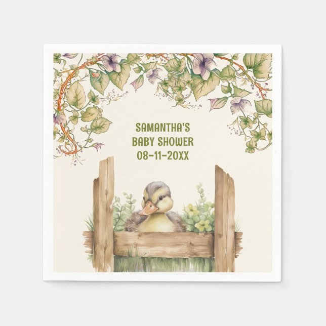 Bebisduschen baby Anka Pappersservett (Framsidan)