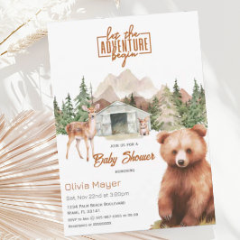 Bebisduschen för Rustic Mountain äventyr Inbjudningar