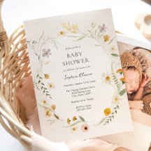 Bebisduschen Meadow Fält Wildblommblommor Baby Sho