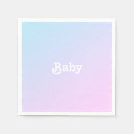 Bebisduschen mönster rosa baby Blue Mbre gradient Pappersservett