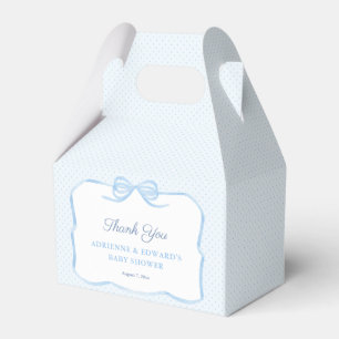 Bebisduschen Party i Watercolor Blue Bow Boy Presentaskar
