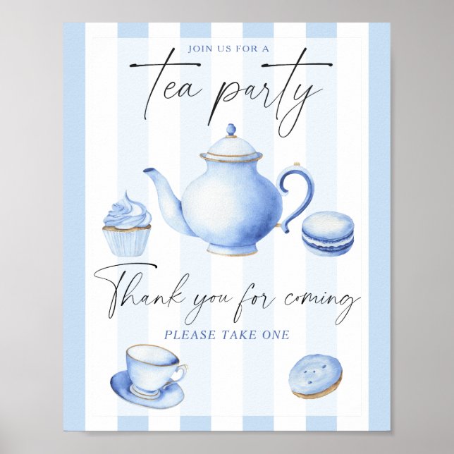 Bebisduschen Tea party - Tack för att du kom Poster (Framsidan)
