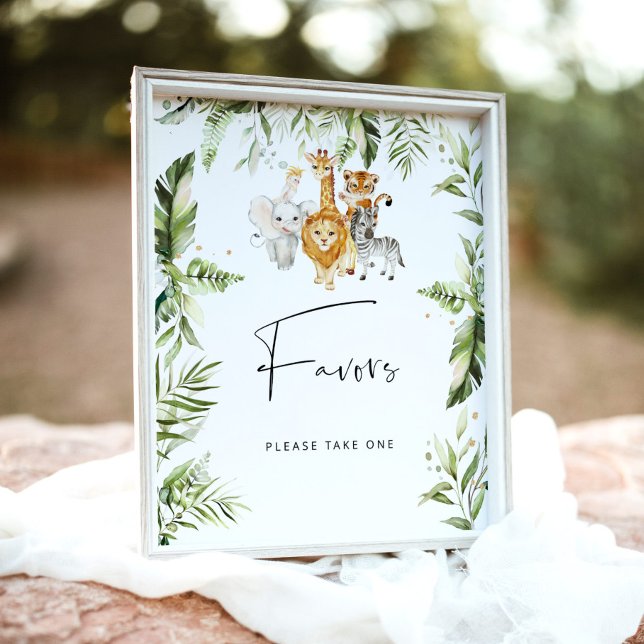 Bebisduschfavörer för Safari-djur Poster (Skapare uppladdad)