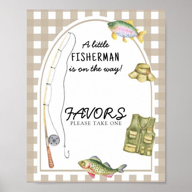 Bebisduschfavoriter för fiskare poster (Framsidan)