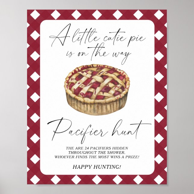 Bebisduschspel i paj - jakt i nappar poster (Framsidan)