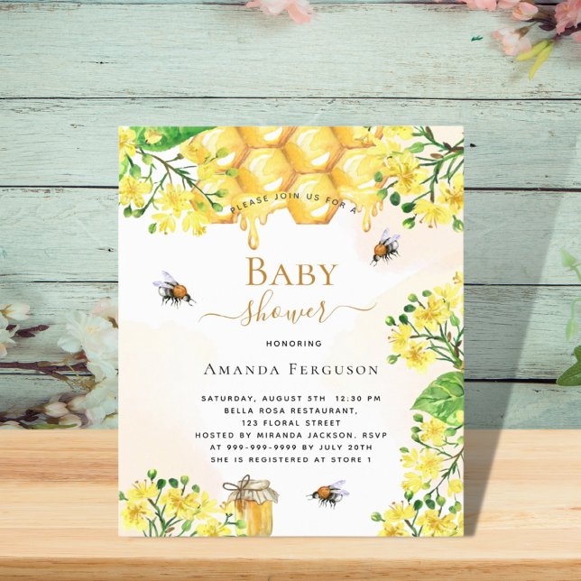 Bebisens blommigt - inbjudan till babydusch för gu (Skapare uppladdad)