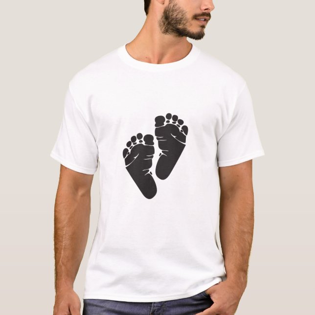 bebisfötter siluett t shirt (Framsida)