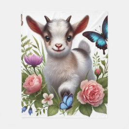 Bebisget med färgglada fjärilar och blommor fleecefilt