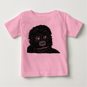 bebisgorilla med gorillatassen på baksida tröja