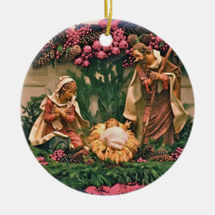 bebisjesus nativity julgransprydnad keramik