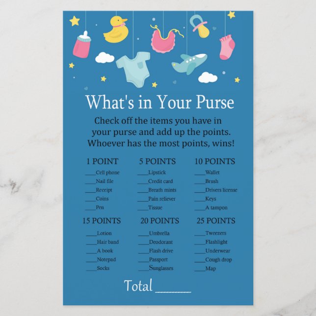 Bebisleksaker Vad finns i din handväska spel (Framsida)