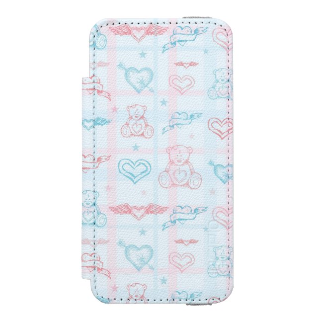 bebismönster med nallen incipio iPhone wallet skal (Folio Framsidan)