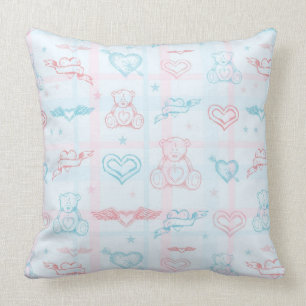 bebismönster med nallen kudde