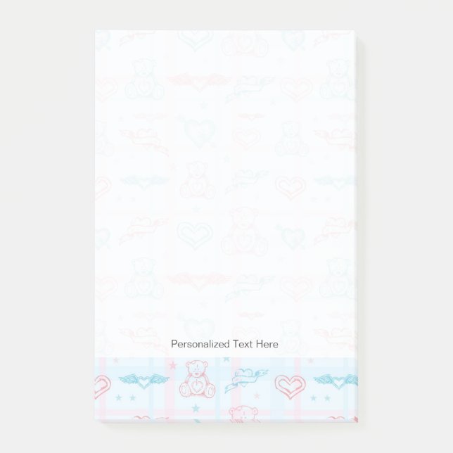 bebismönster med nallen post-it block (Framsida)