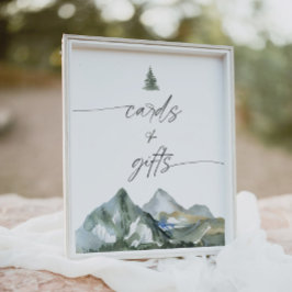 Bebisskuvkort och presentkort för berg poster