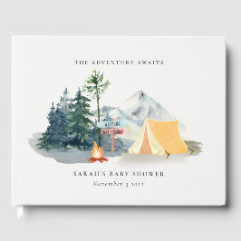 Bebisstölder för Gräs Camping Mountain Baby Shower Gästböcker