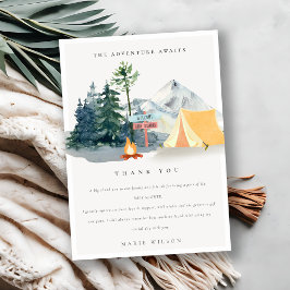Bebisstölder för Gräs Camping Mountain Baby Shower Tack Kort