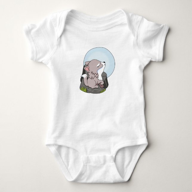 Bebisvarg ylar mot månen t shirt (Framsida)