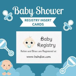 Bebisvykort för Baby i registret för Cute Inbjudningar