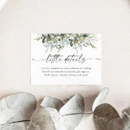 Bebisvykort för grey Herbal Details Baby Shower Ca Tilläggskort