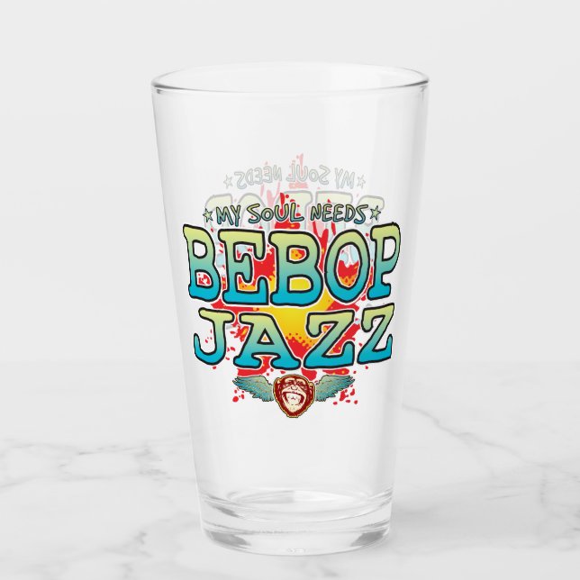 Bebop Jazz Soul Glass Tumbler Glaskopp (Framsida)