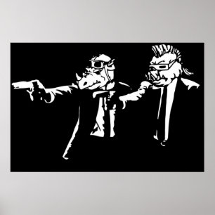 Bebop Rocksteady Thug Livslångt Pfiction Mashup Poster