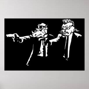 Bebop Rocksteady Thug Livslångt Pfiction Mashup Poster