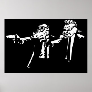 Bebop Rocksteady Thug Livslångt Pfiction Mashup Poster