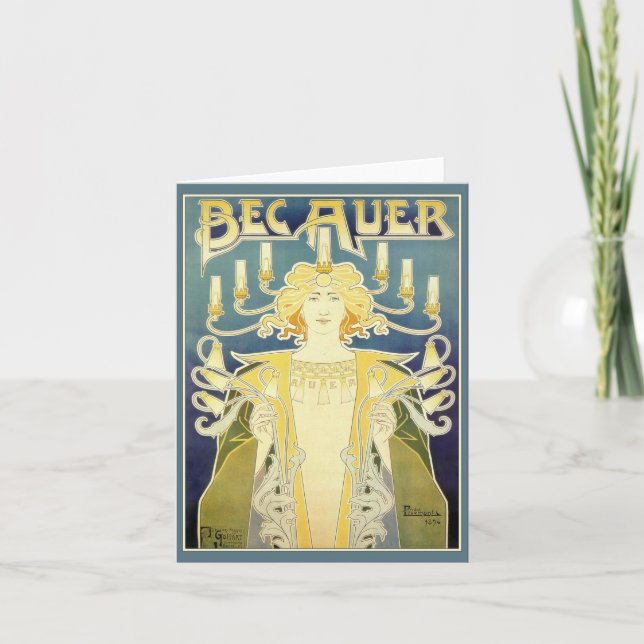 Bec Auer (blått) Helgkort (Framsida)