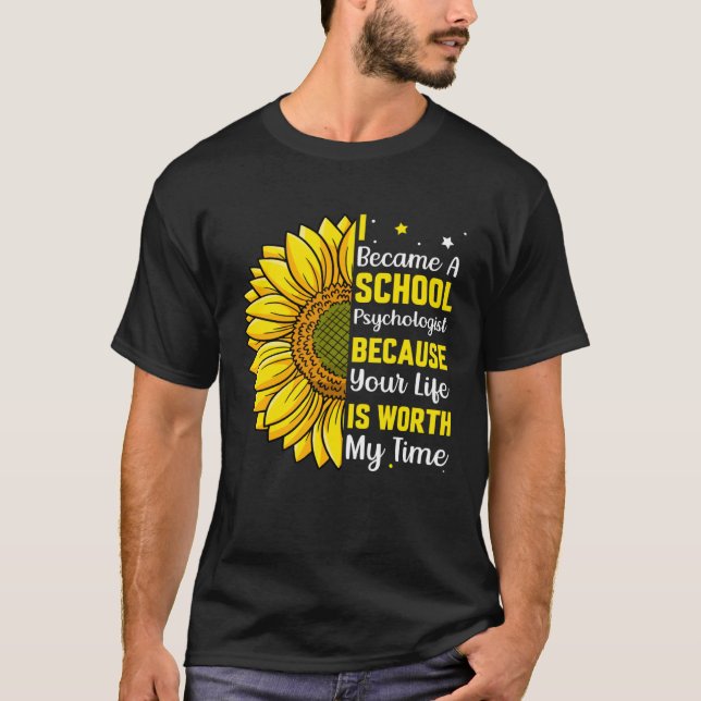 Became A School Psychologist Psychology Teacher Gr T Shirt (Framsida)