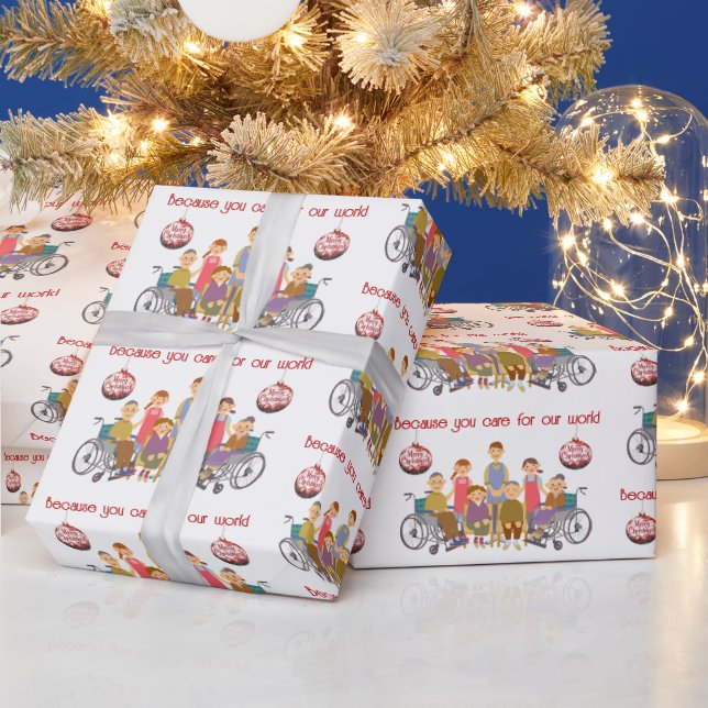 Because You Care Christmas Wrapping Paper Presentpapper (Helgdagar)