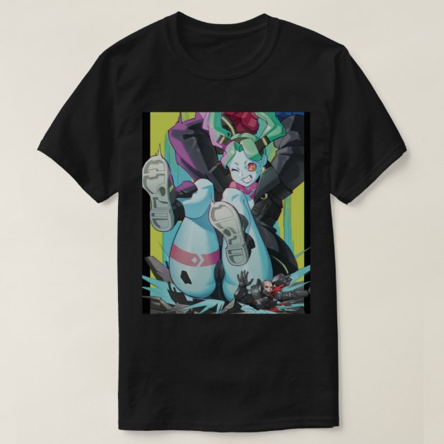 Becca från Cyberpunk Edgerunners T Shirt (Design framsida)