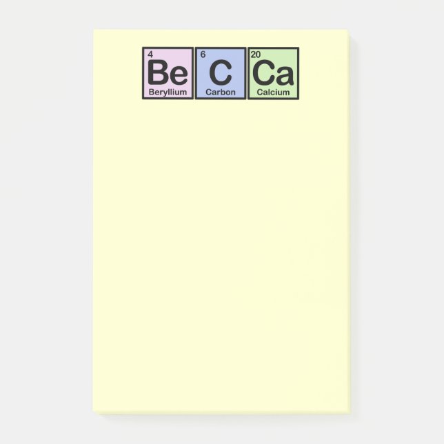 Becca gjorde av inslag post-it block (Framsida)