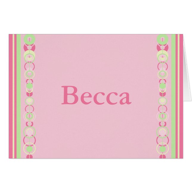 Becca Modern Circles Namn-kort OBS Kort (Framsidan Horizontal)