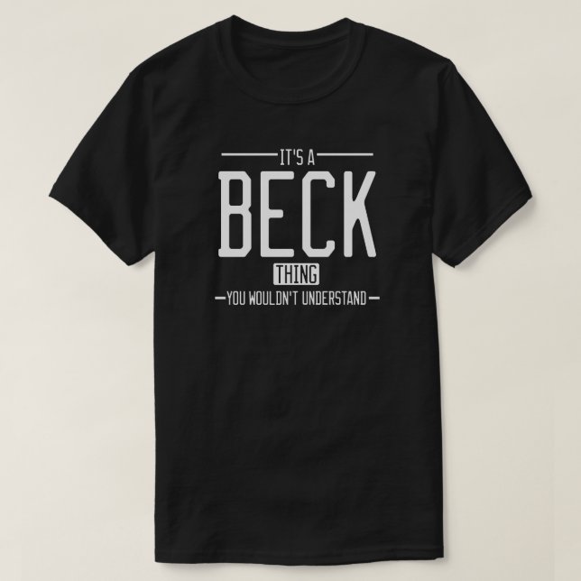 Beck, roligt efternamn, kul familj t shirt (Design framsida)