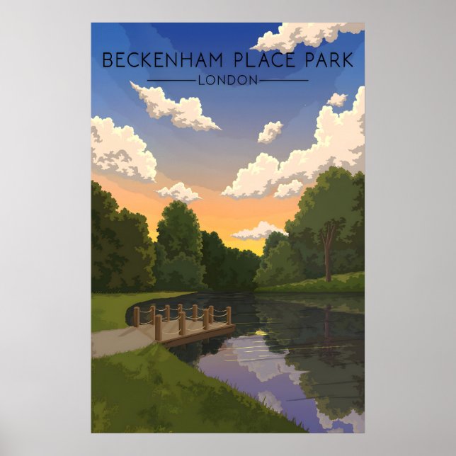 Beckenham Place Park London Resemålning Affisch (Framsidan)
