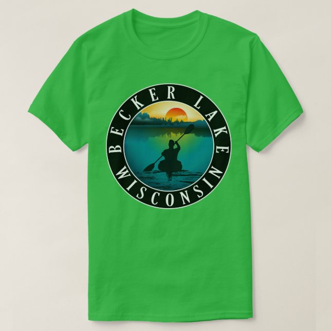 Becker Sjö Wisconsin Kayaking T Shirt (Design framsida)