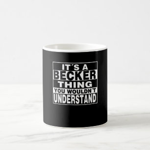 BECKER Surname Personlig Gift Kaffemugg