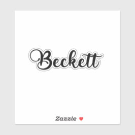 Beckett Namn - Handskriven calligrafi Klistermärken