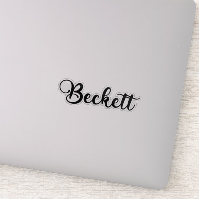 Beckett Namn - Handskriven calligrafi Klistermärken (Detalj)