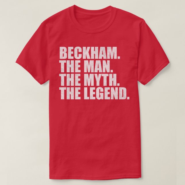 Beckham Beckham Namn Beckham given namn T Shirt (Design framsida)