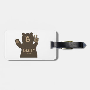 Beckley Väster Virginia Peace Bear Bagagebricka
